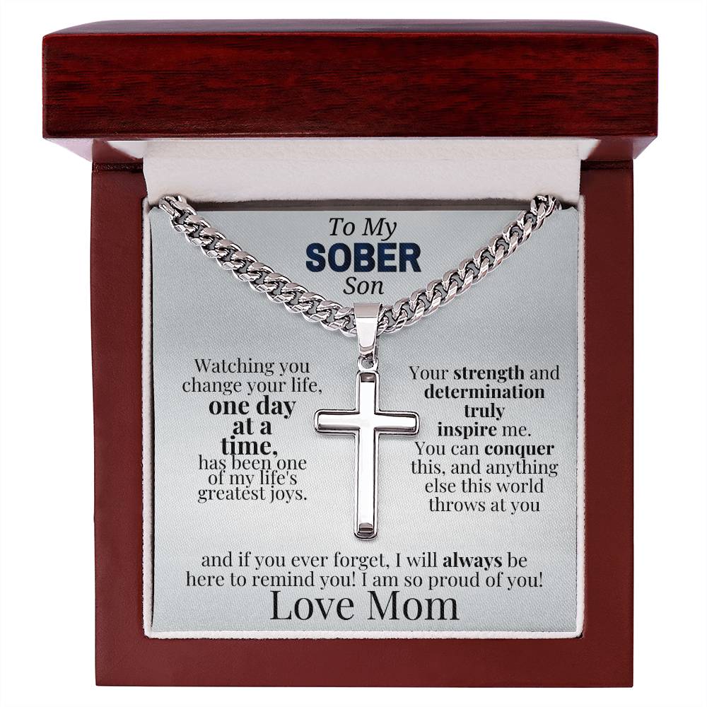 Celebrate Sobriety with a Cross Necklace for Your Son