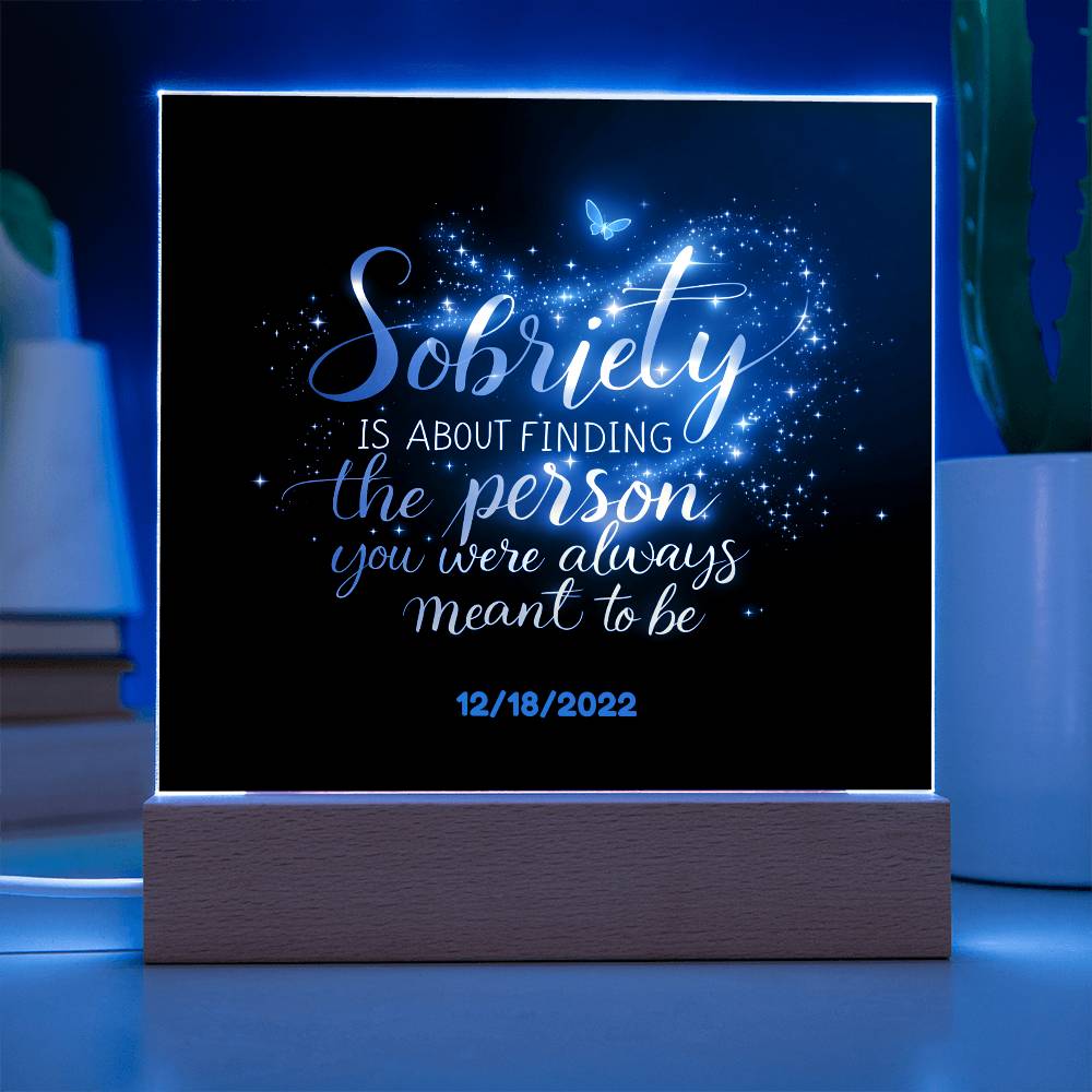 Celebrate Sobriety with a Custom LED Plaque