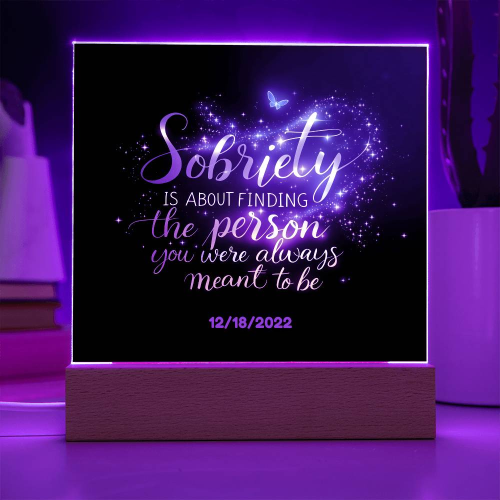 Celebrate Sobriety with a Custom LED Plaque