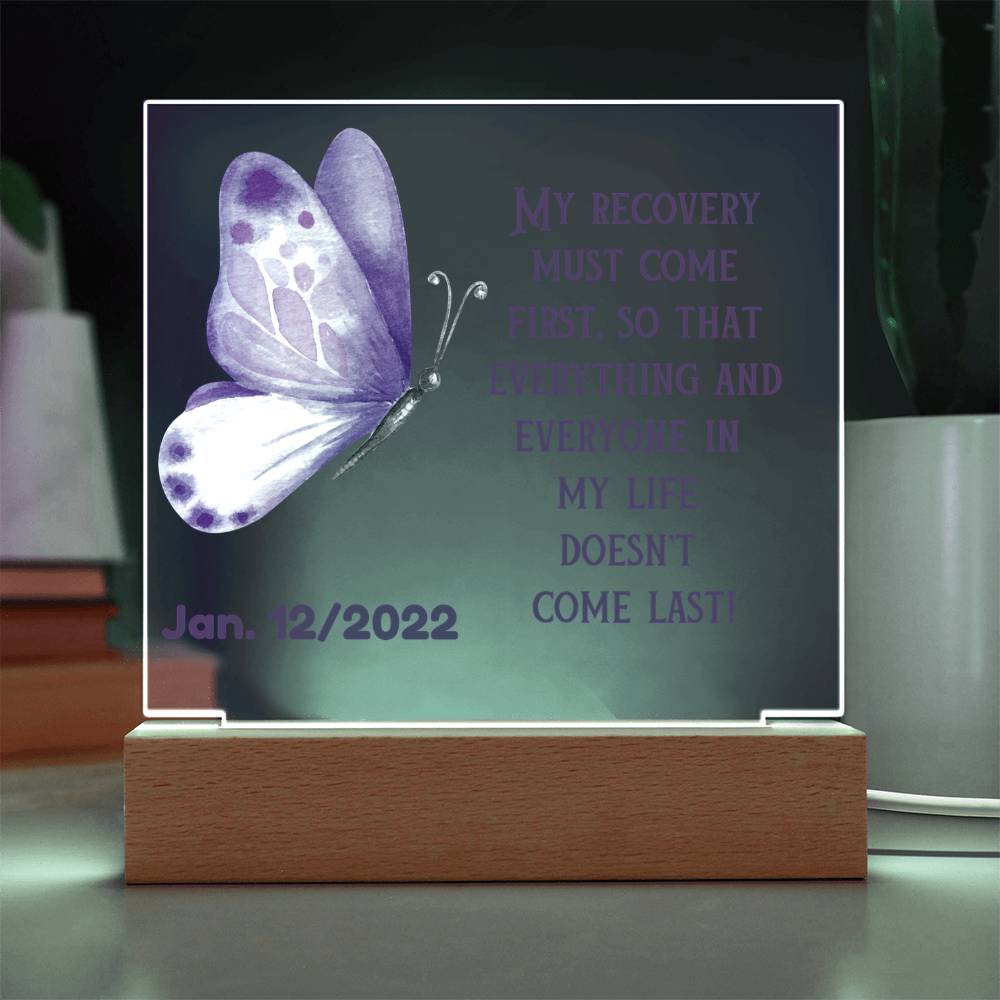 Custom Sobriety Date LED Gift - Personalized And Unique Gift For Someone In Recovery