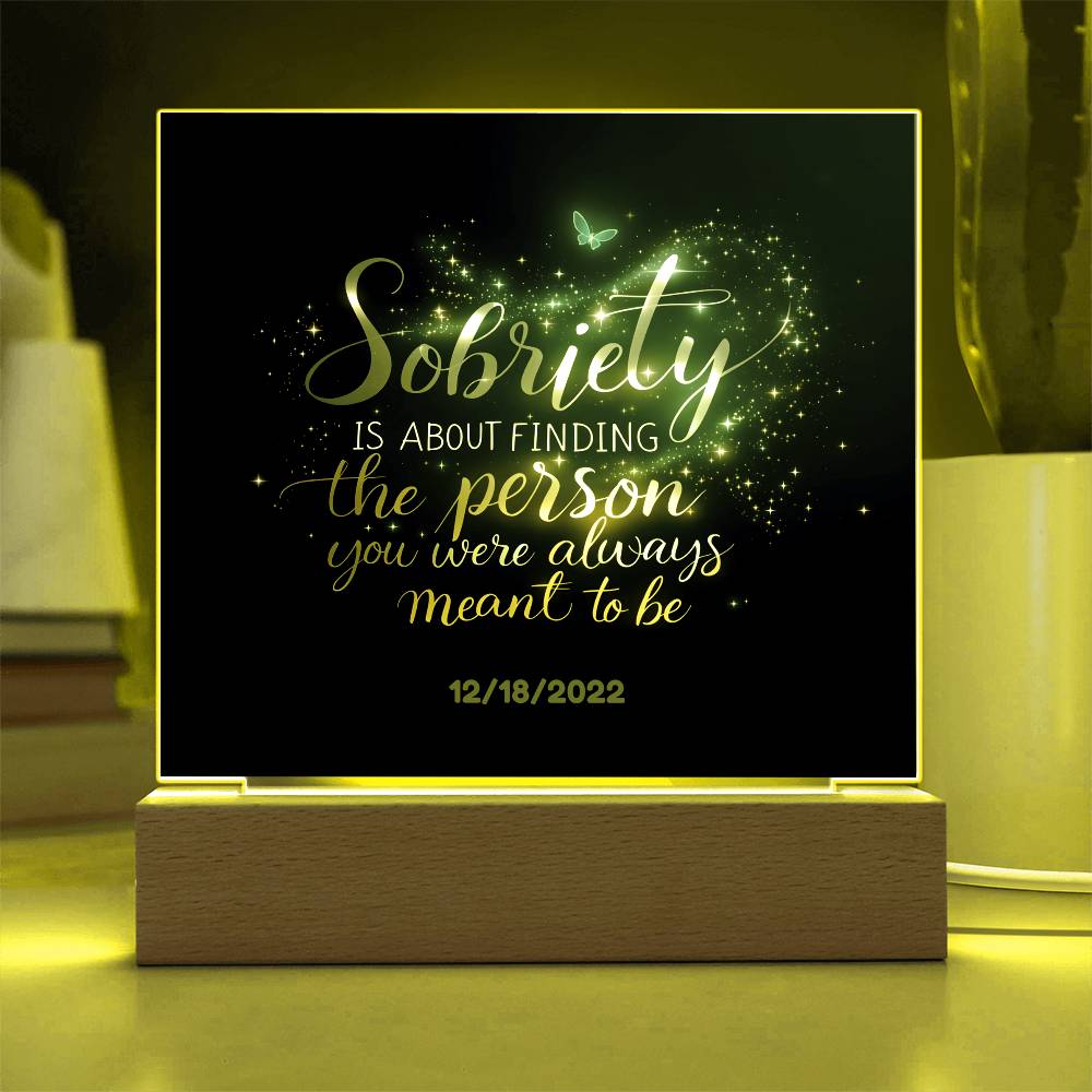 Celebrate Sobriety with a Custom LED Plaque