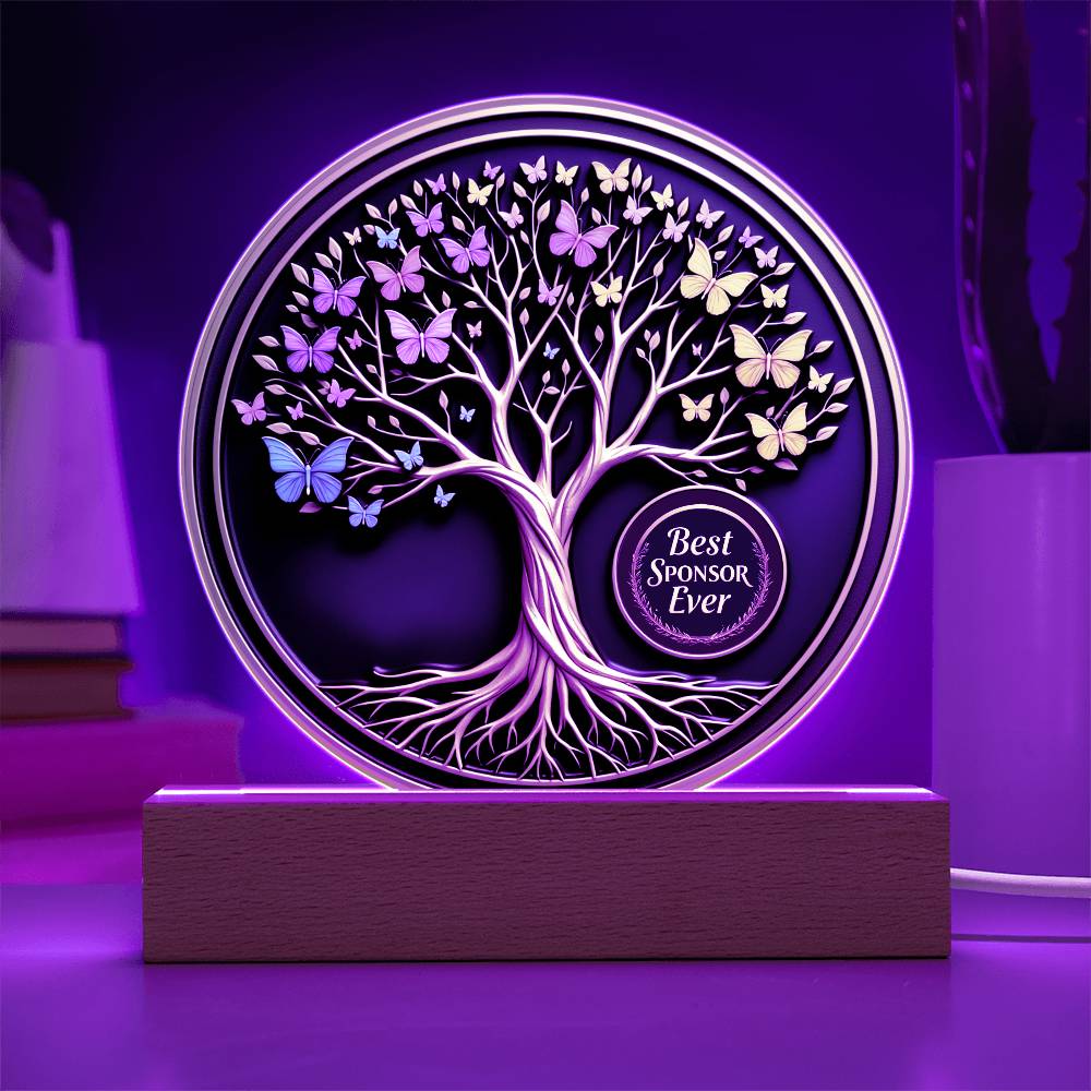 Best Sponsor Ever LED Circle Acrylic Keepsake