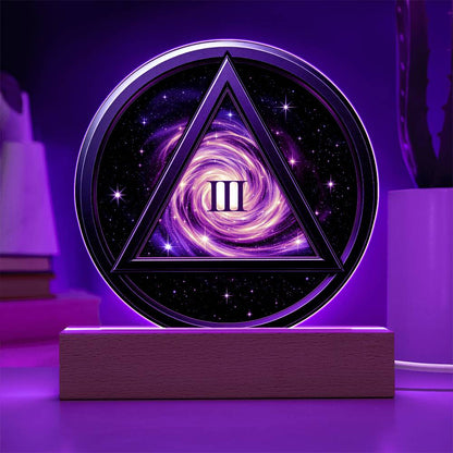 Personalized LED Galaxy Sobriety Milestone LED Plaque