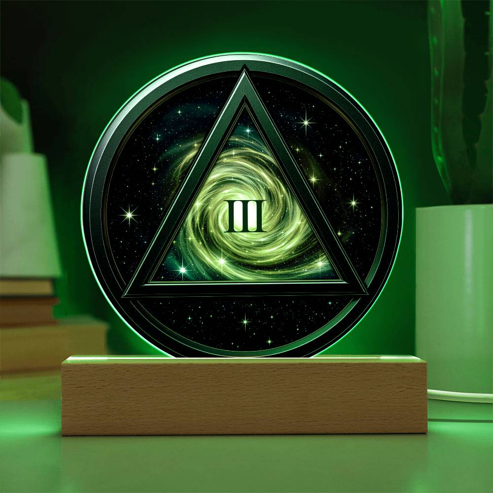 Personalized LED Galaxy Sobriety Milestone LED Plaque