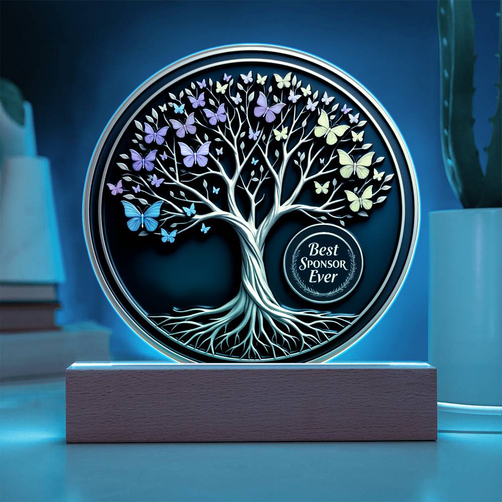 Best Sponsor Ever LED Circle Acrylic Keepsake