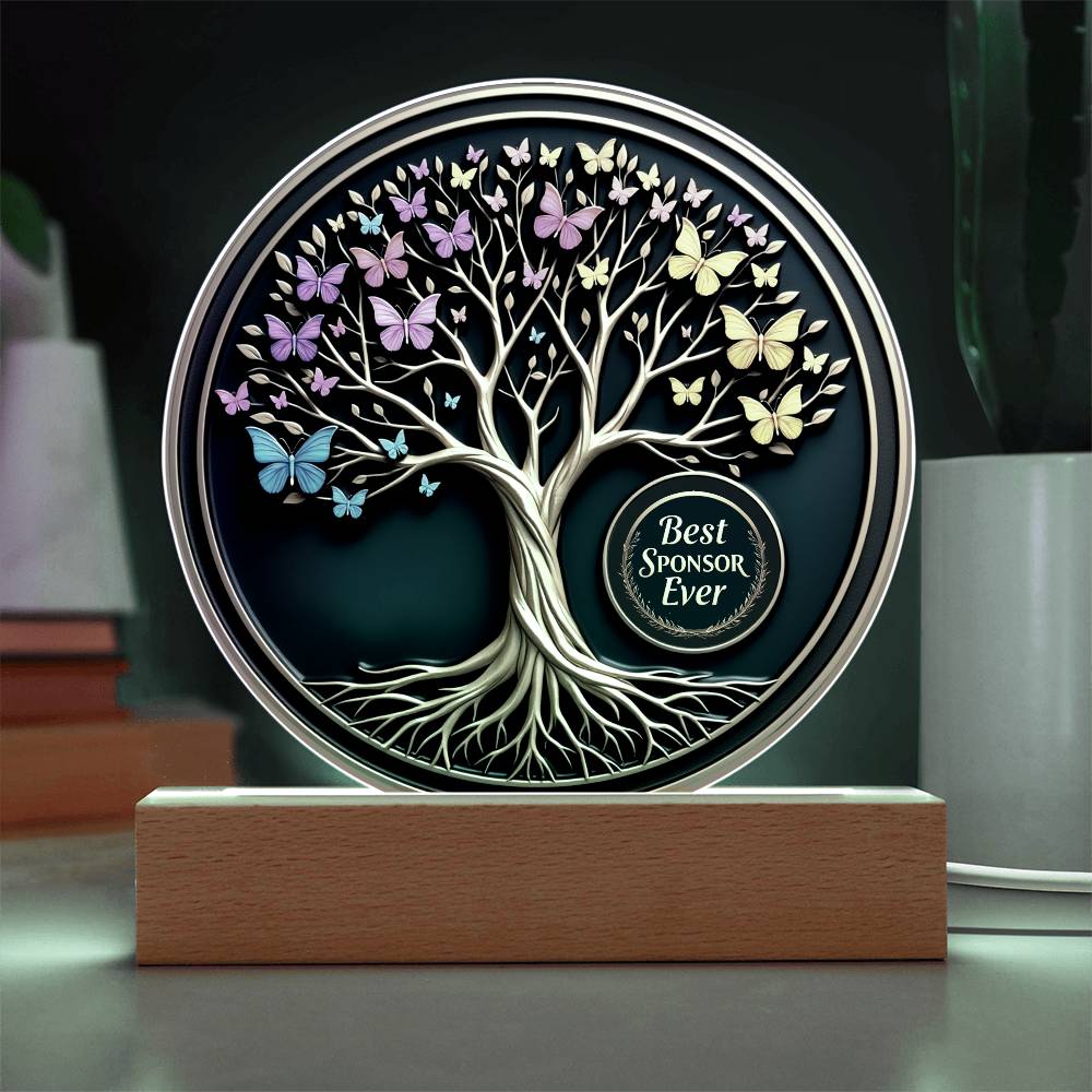 Best Sponsor Ever LED Circle Acrylic Keepsake