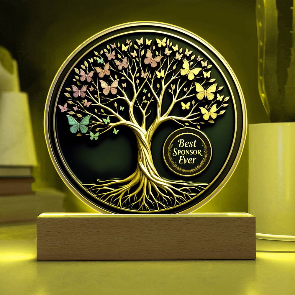 Best Sponsor Ever LED Circle Acrylic Keepsake