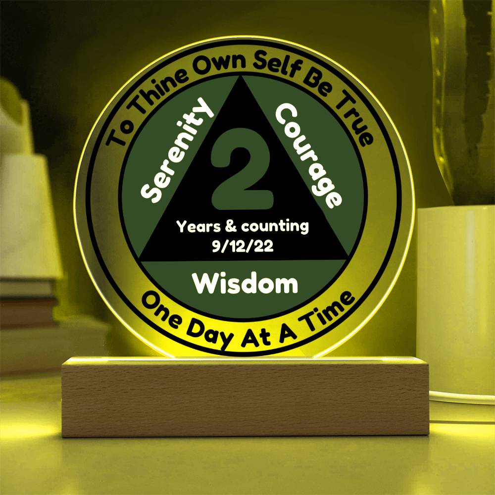 1-50 Years Sobriety Date Plaque