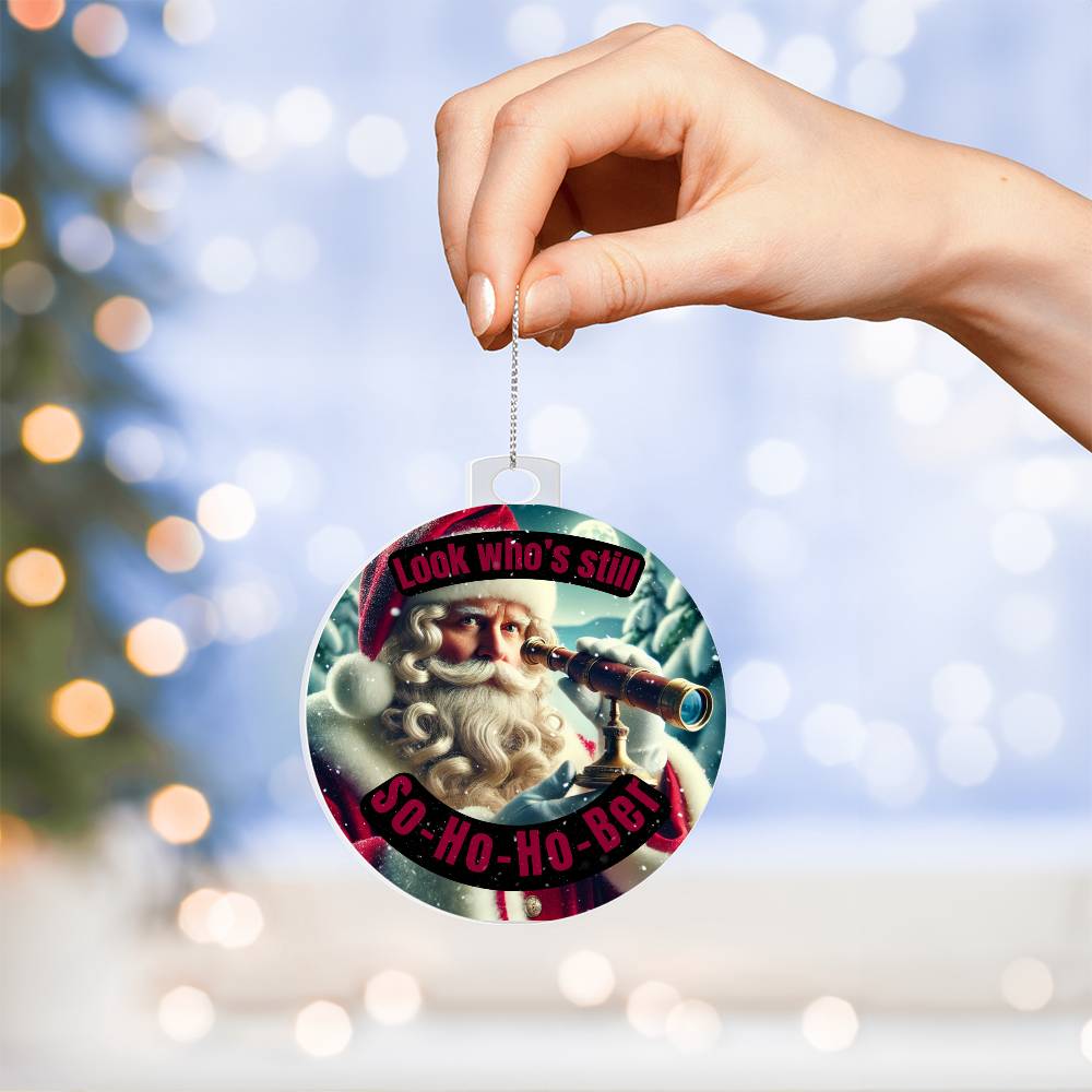 So-Ho-Ho-Ber Santa Ornament – Celebrating Continued Sobriety Milestones