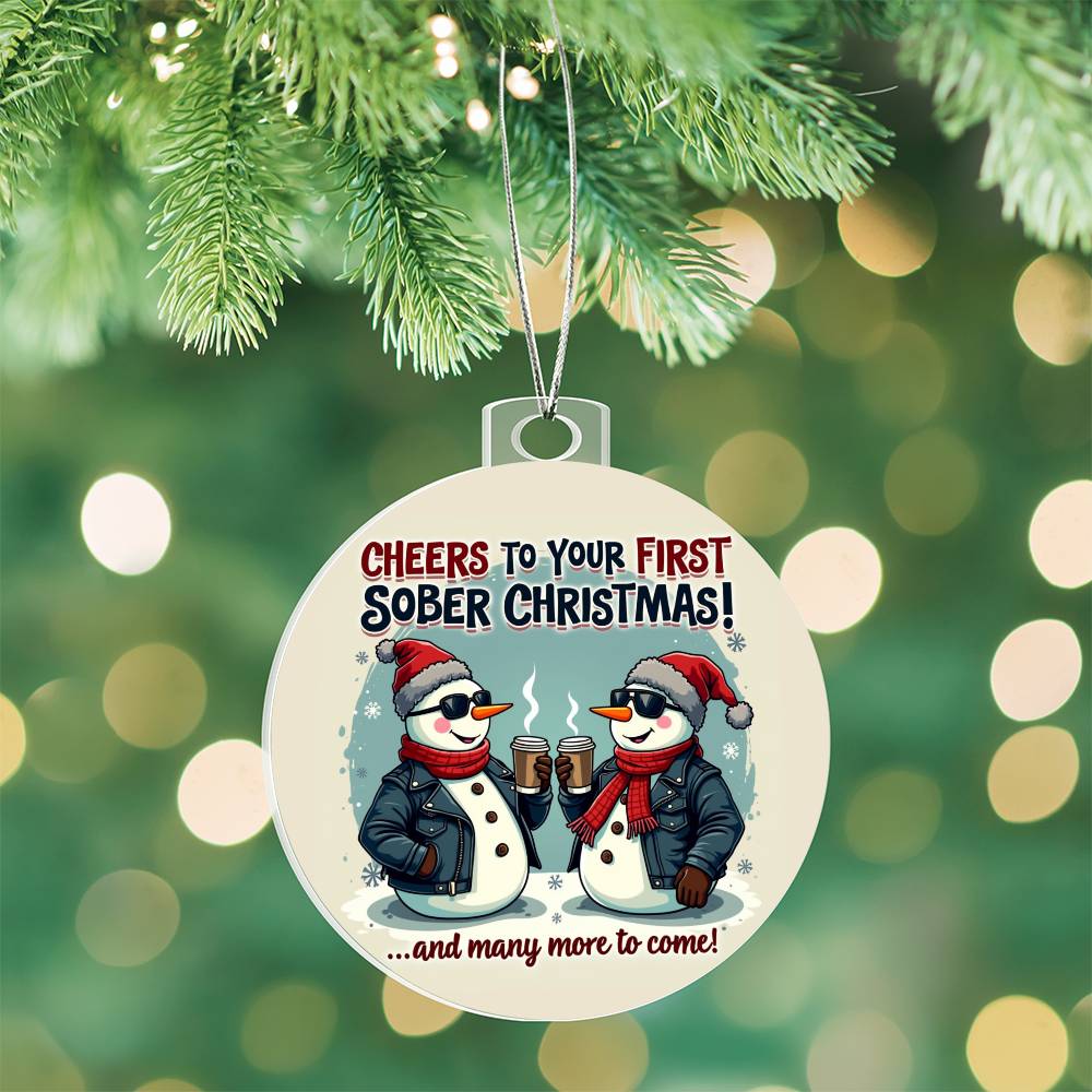 First Sober Christmas Ornament – Celebrate Their Milestone