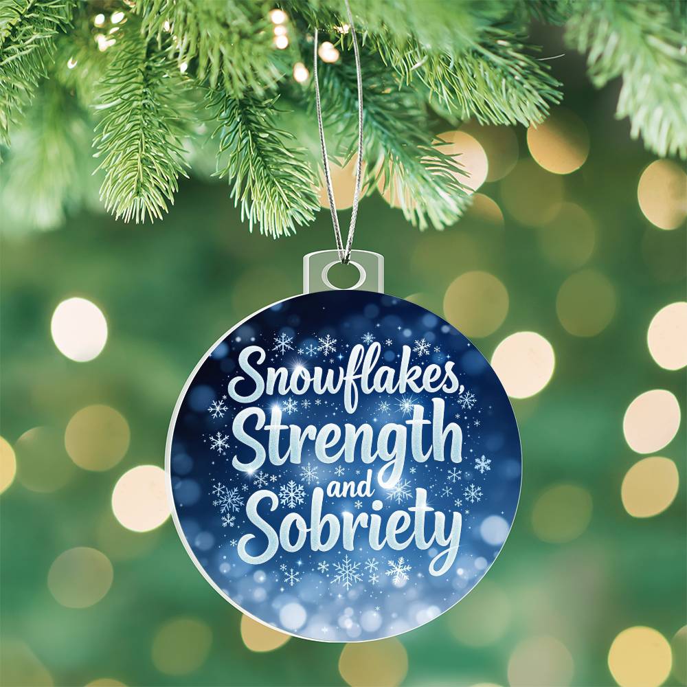 Snowflakes, Strength, and Sobriety Ornament