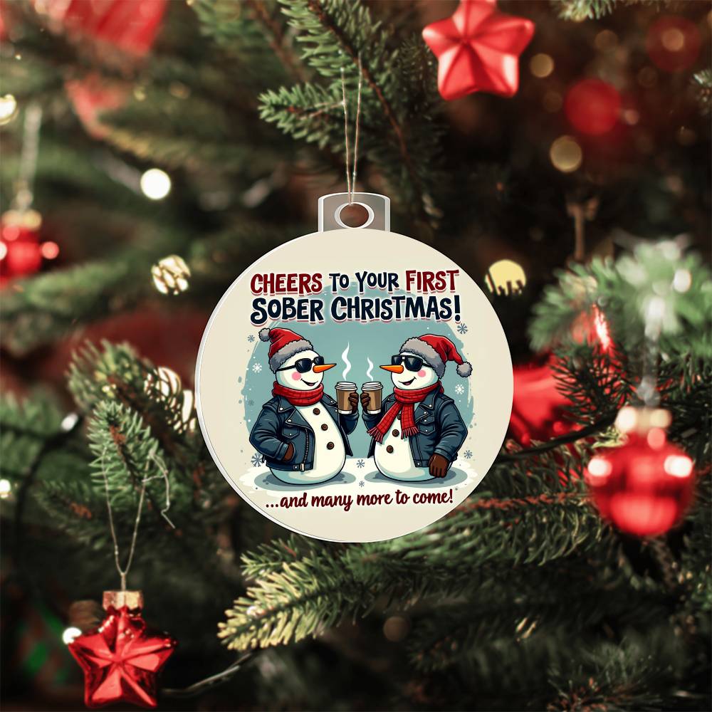 First Sober Christmas Ornament – Celebrate Their Milestone