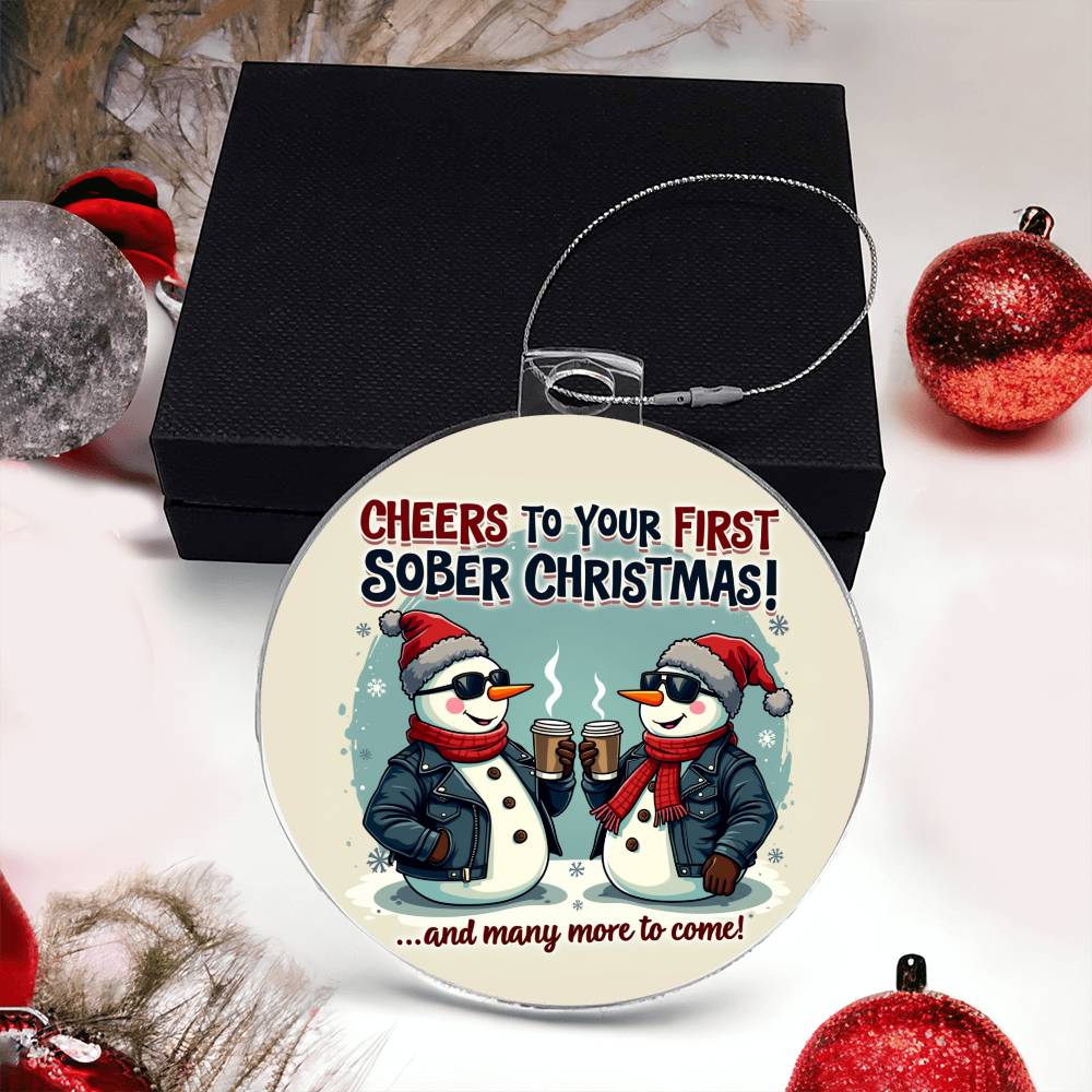 First Sober Christmas Ornament – Celebrate Their Milestone