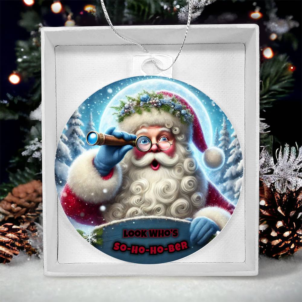 So-Ho-Ho-Ber Santa Ornament – Celebrate Sobriety this Christmas