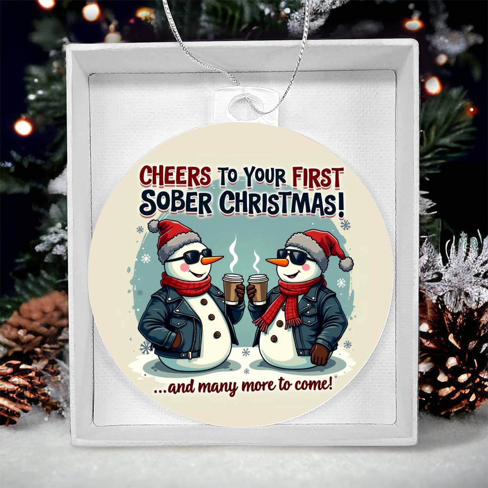 First Sober Christmas Ornament – Celebrate Their Milestone