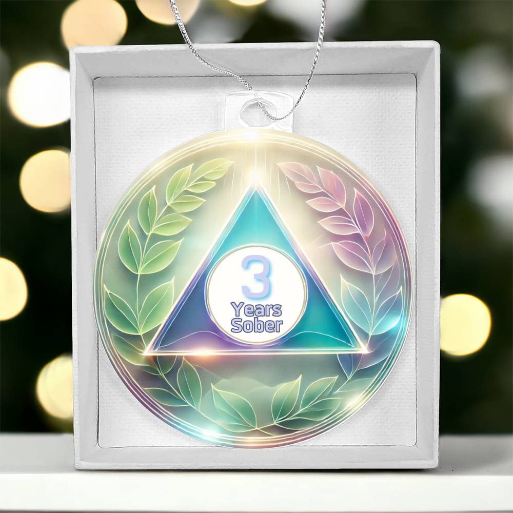 1-40 Years Custom Serenity Sobriety Ornament – Customizable Milestone Gift  AA Keepsake