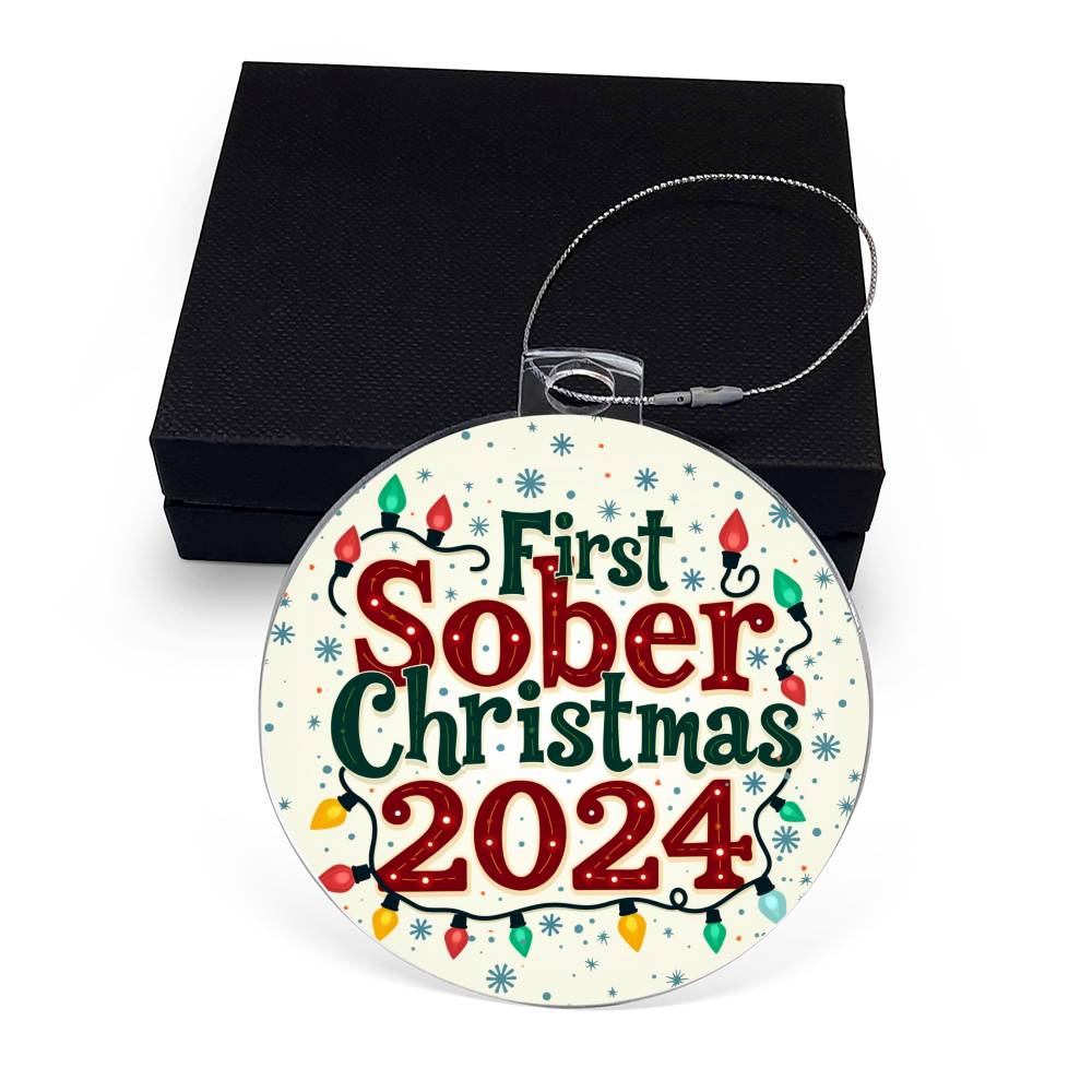 First Sober Christmas 2024 Ornament