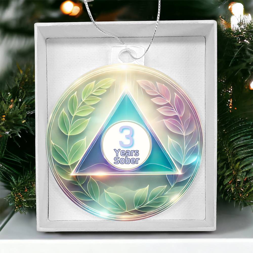 1-40 Years Custom Serenity Sobriety Ornament – Customizable Milestone Gift  AA Keepsake