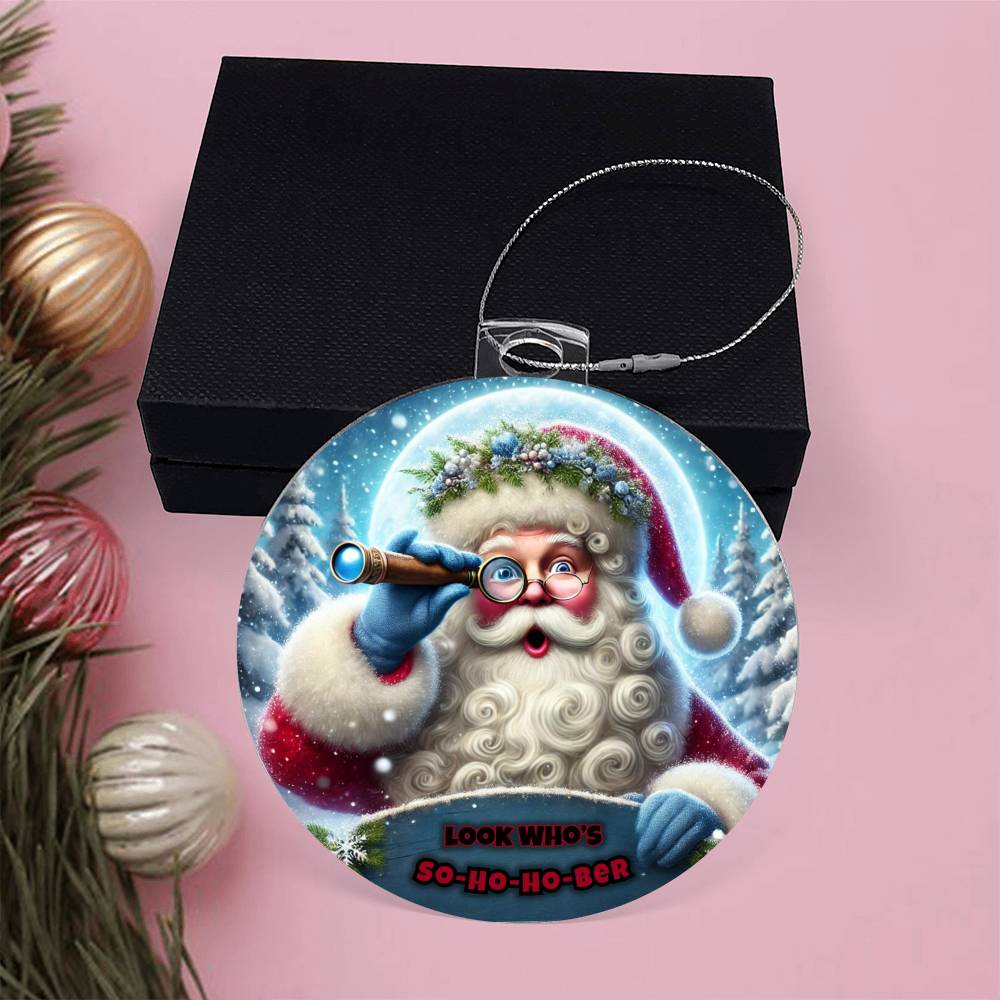 So-Ho-Ho-Ber Santa Ornament – Celebrate Sobriety this Christmas