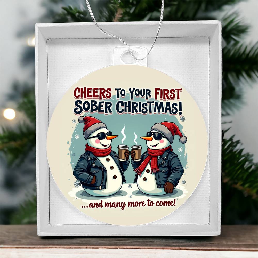 First Sober Christmas Ornament – Celebrate Their Milestone