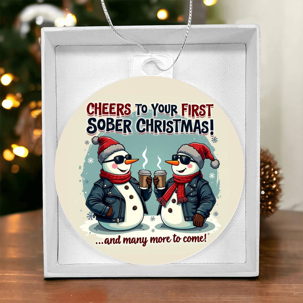 First Sober Christmas Ornament – Celebrate Their Milestone