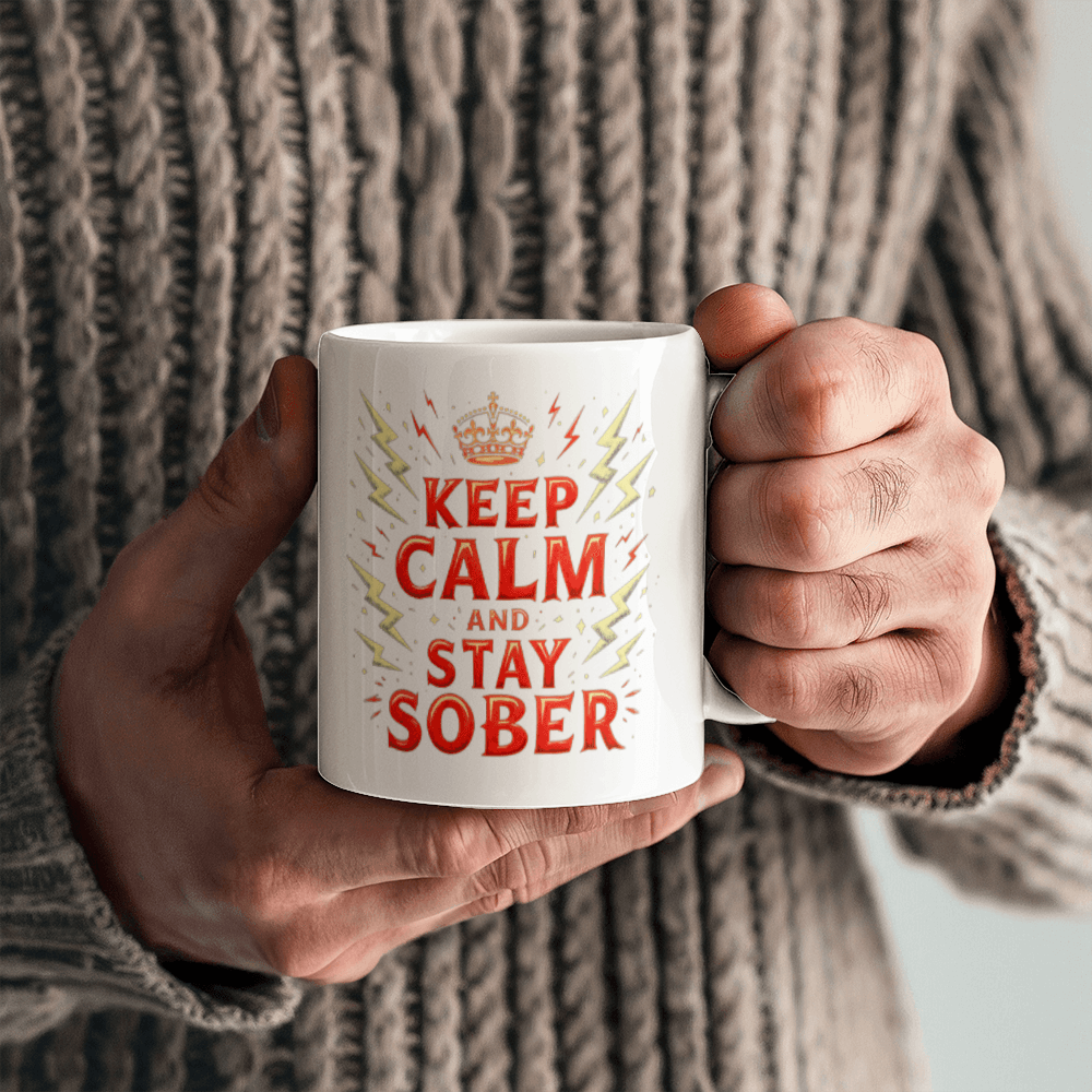 Keep Calm and Stay Sober Mug ~ Sobriety Gift