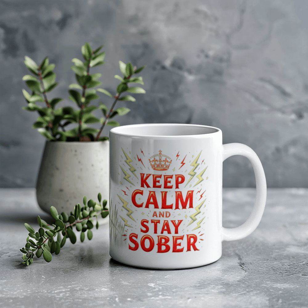 Keep Calm and Stay Sober Mug ~ Sobriety Gift