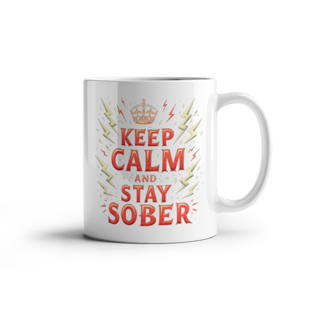 Keep Calm and Stay Sober Mug ~ Sobriety Gift