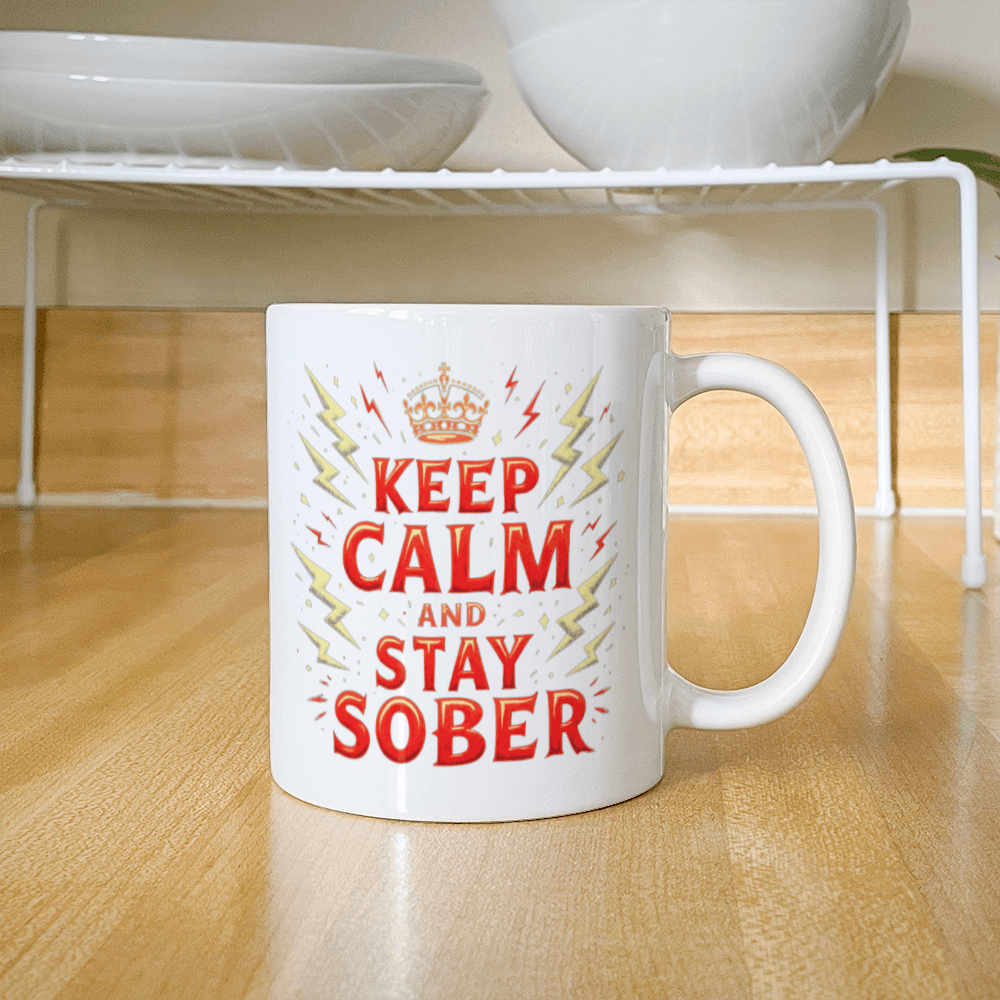 Keep Calm and Stay Sober Mug ~ Sobriety Gift