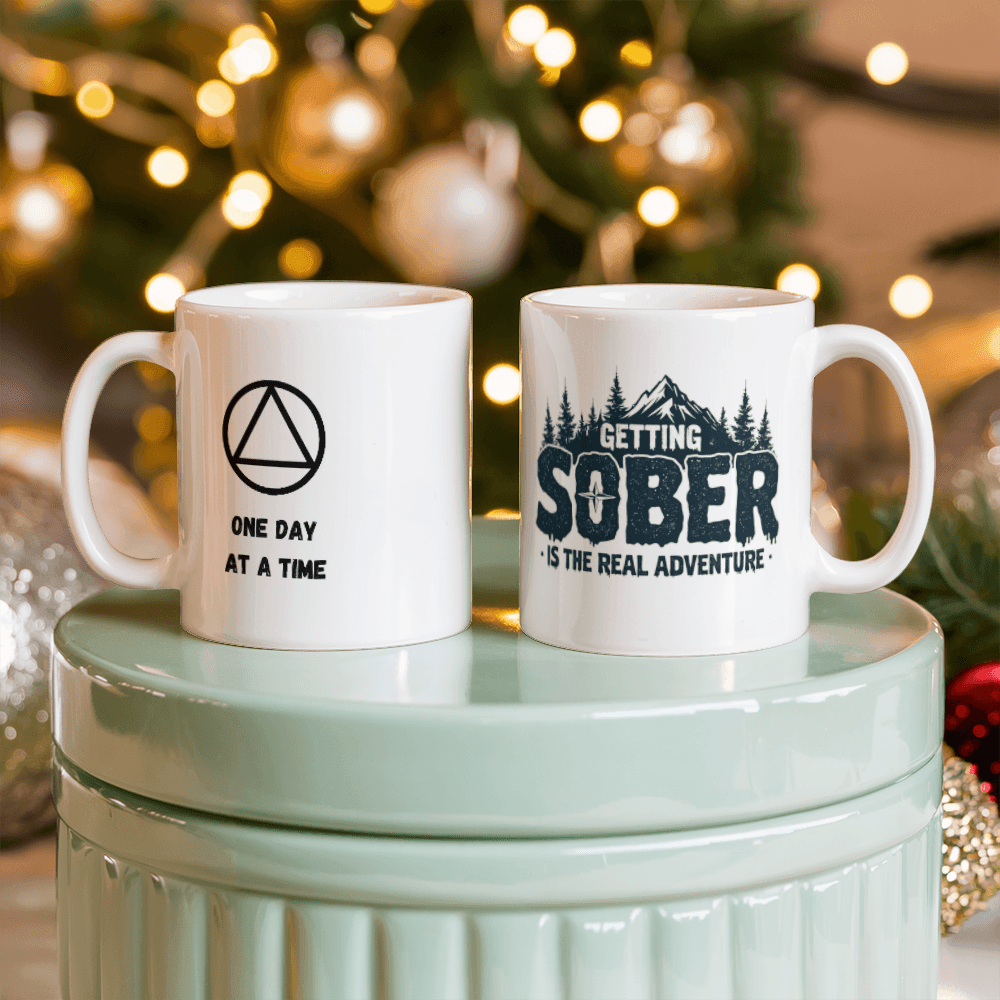 Getting Sober is the Real Adventure Sobriety Mug