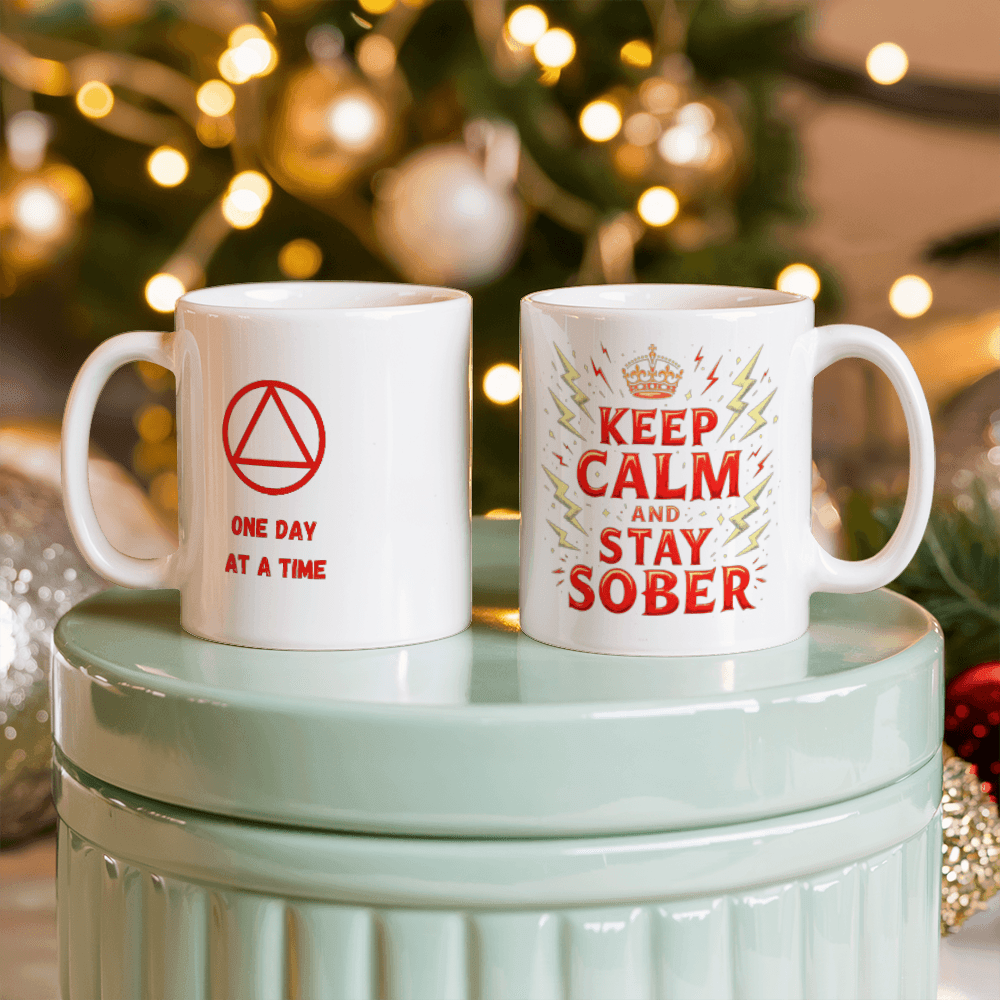 Keep Calm and Stay Sober Mug ~ Sobriety Gift