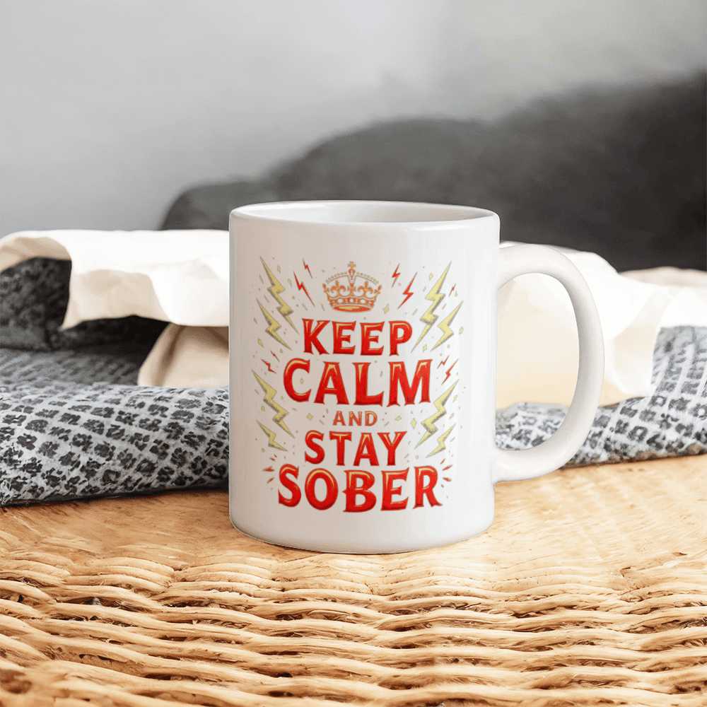 Keep Calm and Stay Sober Mug ~ Sobriety Gift