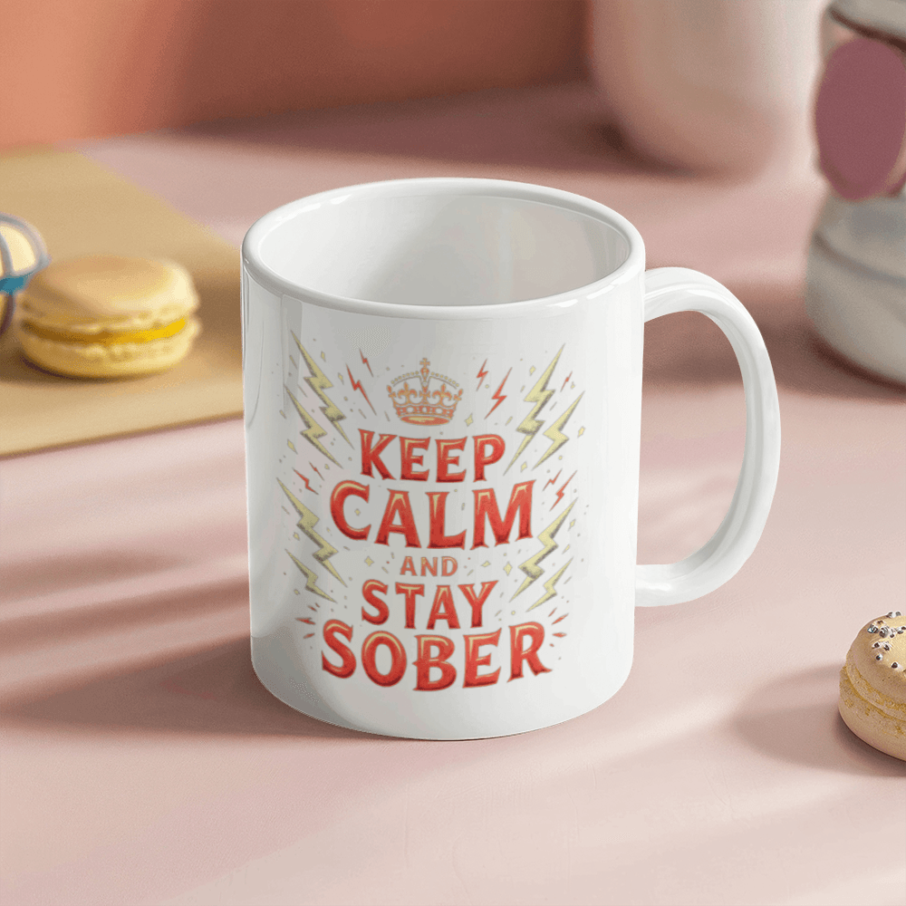 Keep Calm and Stay Sober Mug ~ Sobriety Gift