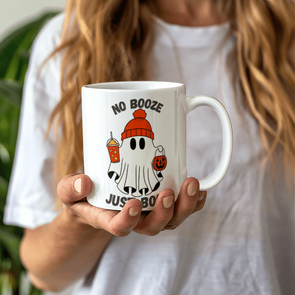 No Booze Just Boos ~ Halloween Sobriety Mug