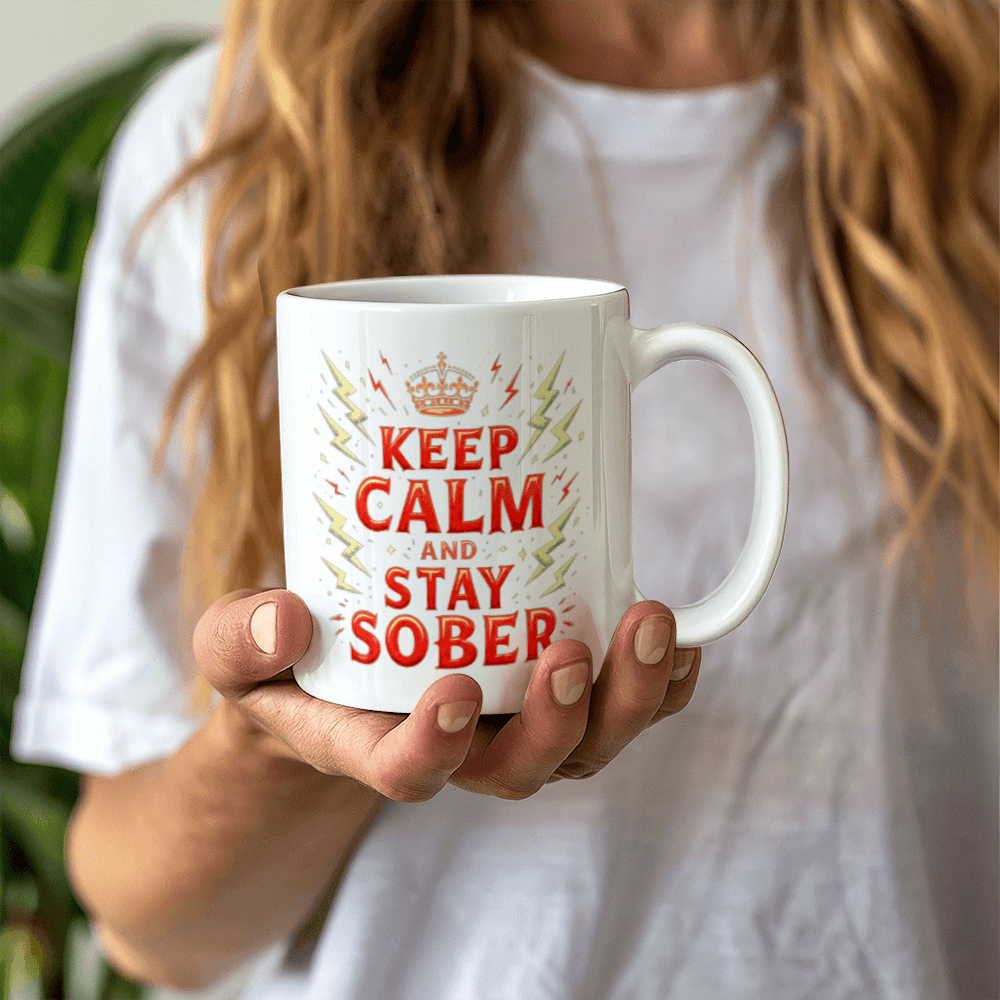 Keep Calm and Stay Sober Mug ~ Sobriety Gift