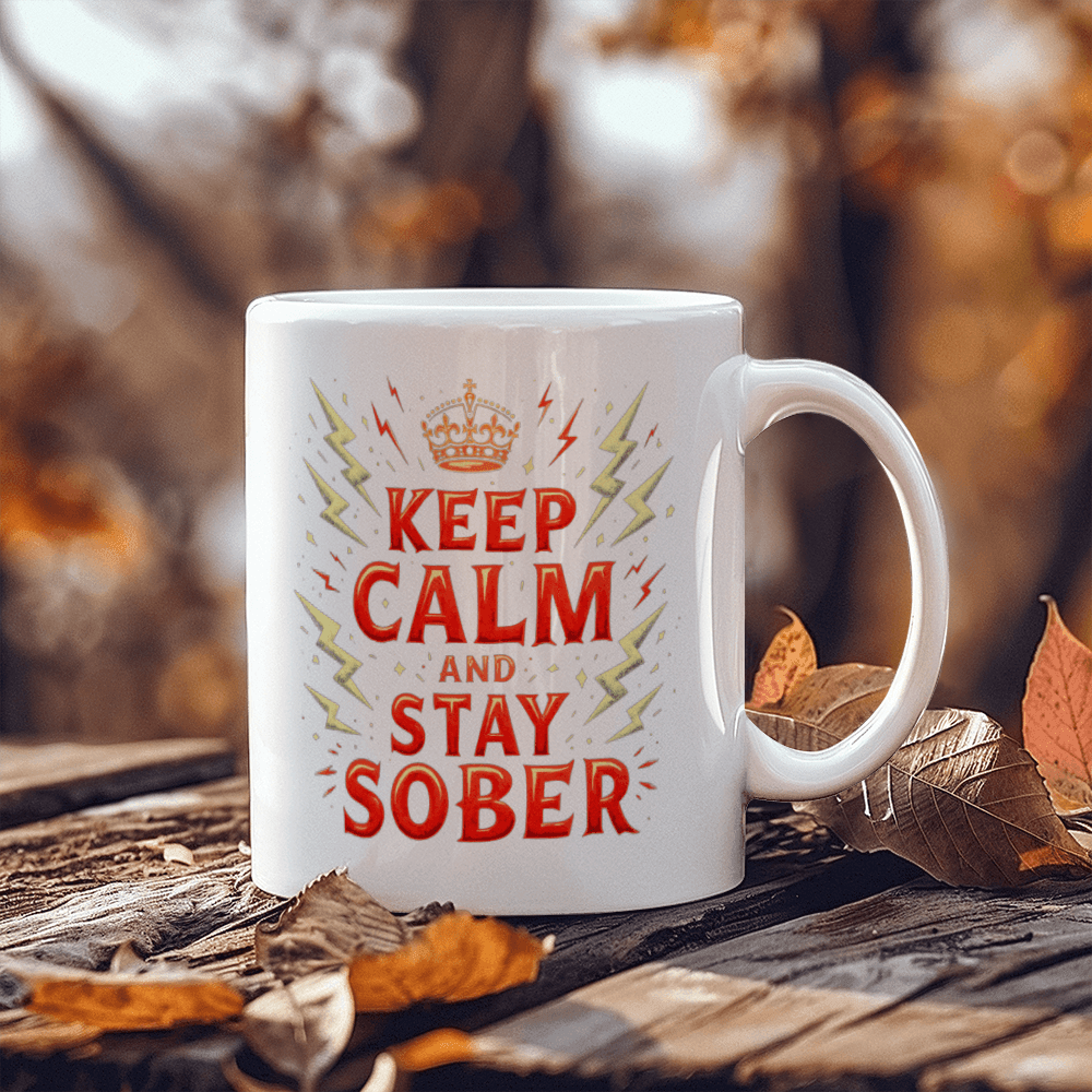 Keep Calm and Stay Sober Mug ~ Sobriety Gift