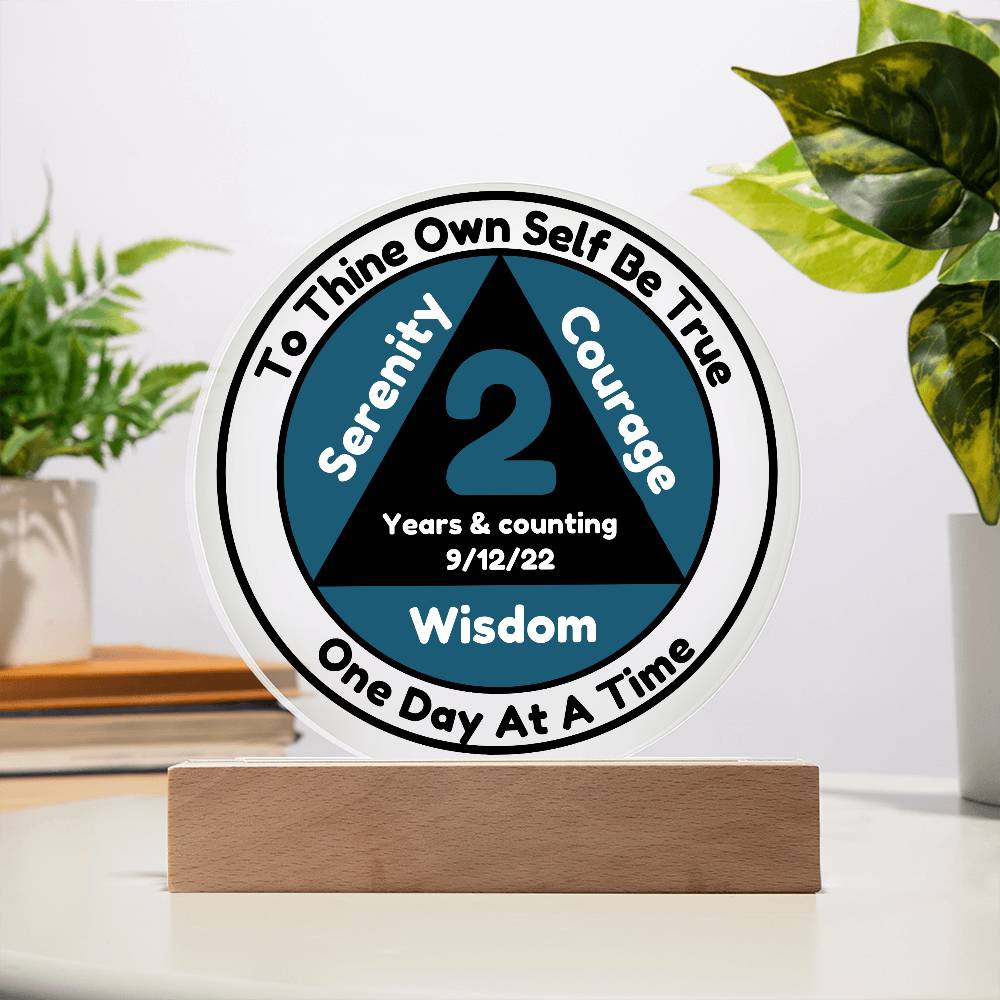 1-50 Years Sobriety Date Plaque