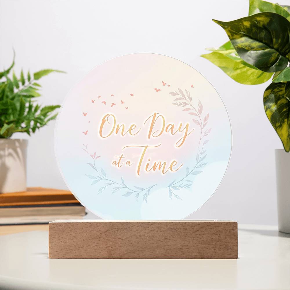 One Day at a Time Acrylic Plaque