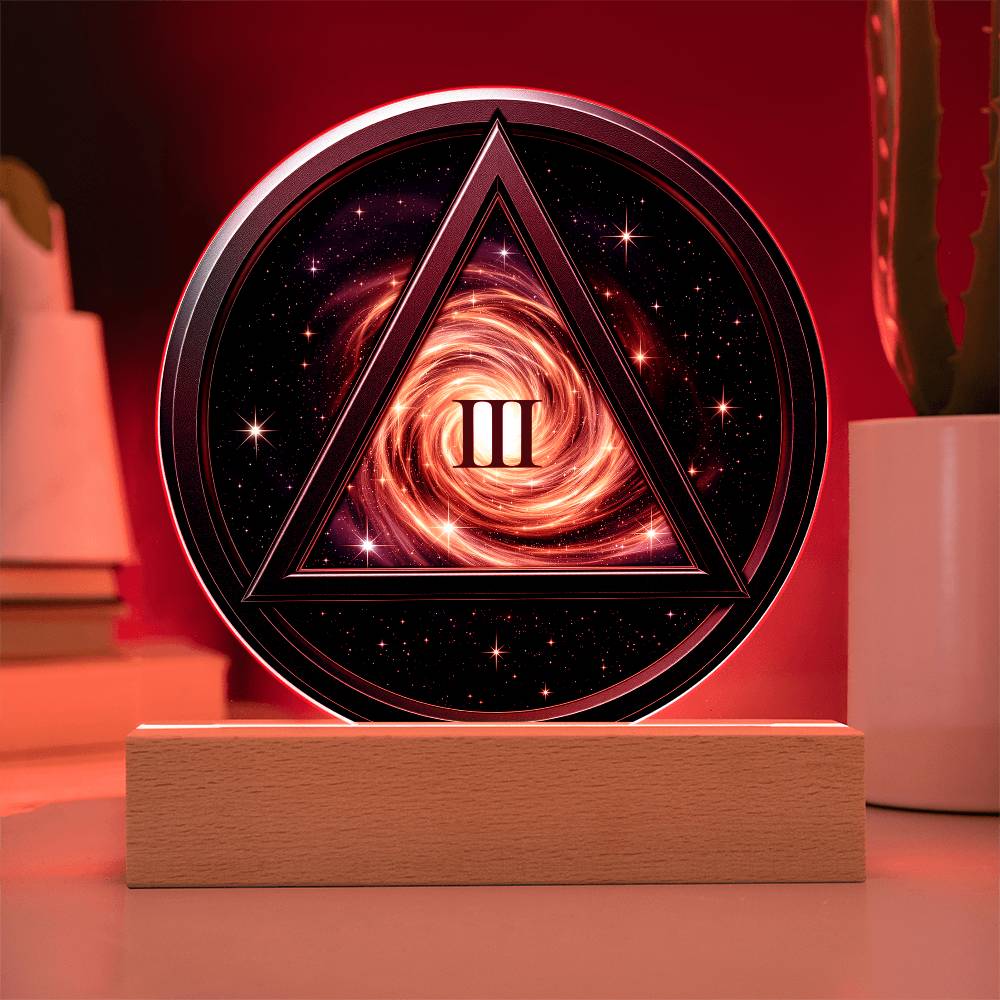 Personalized LED Galaxy Sobriety Milestone LED Plaque