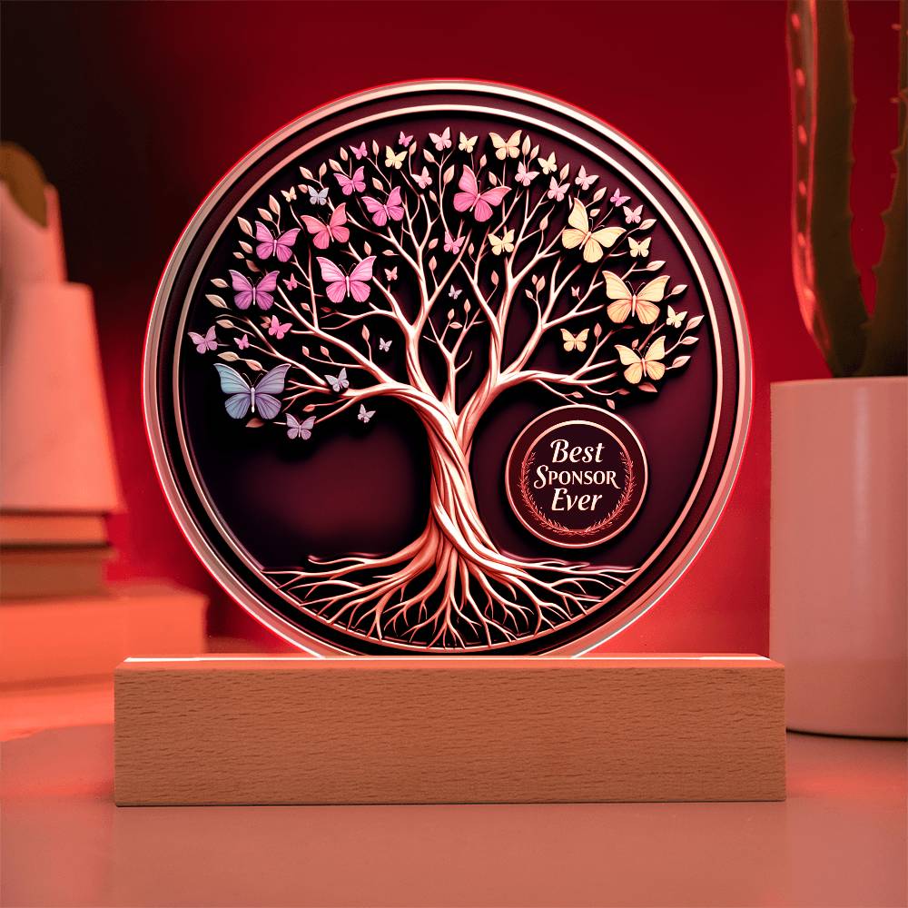 Best Sponsor Ever LED Circle Acrylic Keepsake