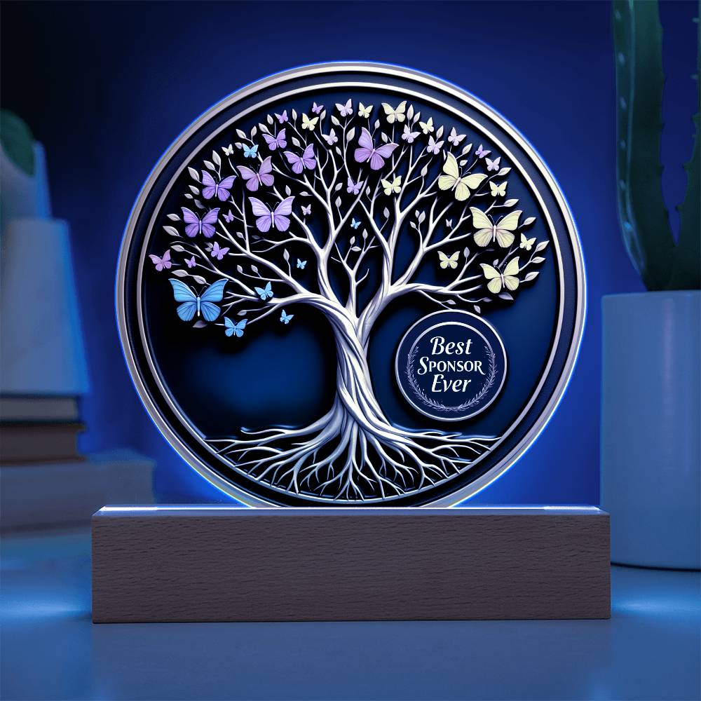 Best Sponsor Ever LED Circle Acrylic Keepsake