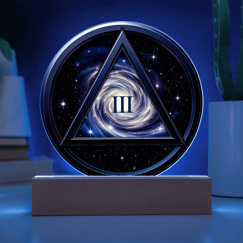 Personalized LED Galaxy Sobriety Milestone LED Plaque