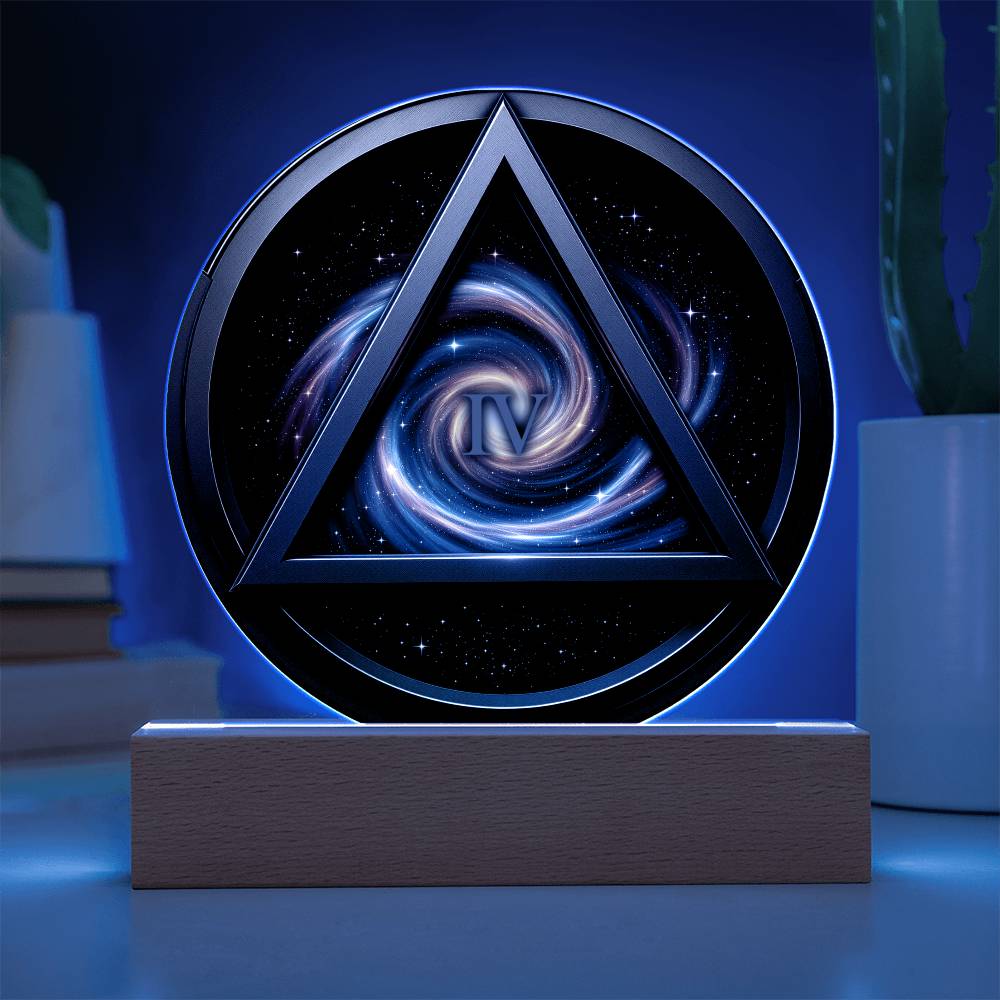 Personalized Sobriety Milestone Plaque with LED Light