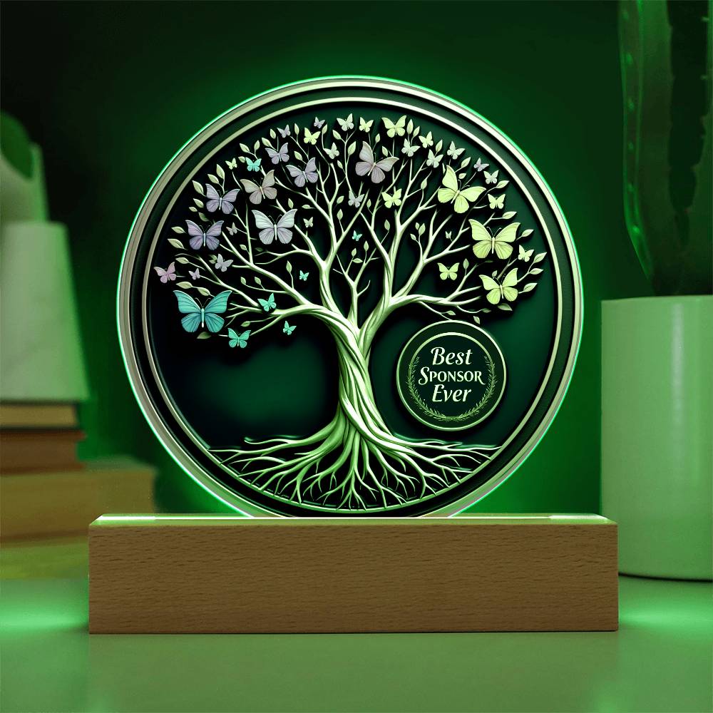 Best Sponsor Ever LED Circle Acrylic Keepsake