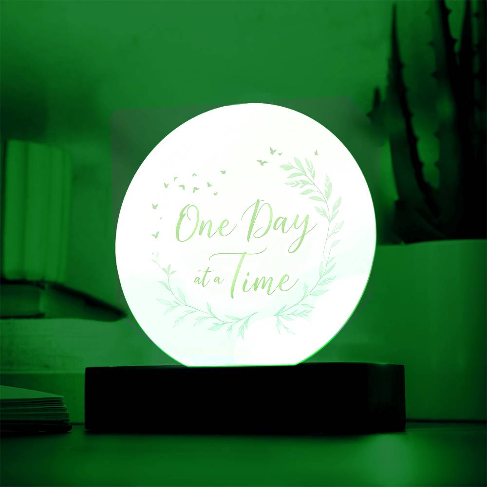 One Day at a Time Acrylic Plaque