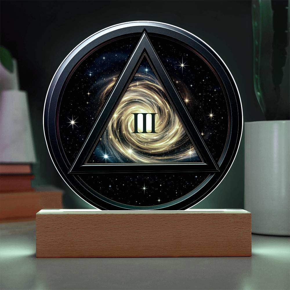 Personalized LED Galaxy Sobriety Milestone LED Plaque