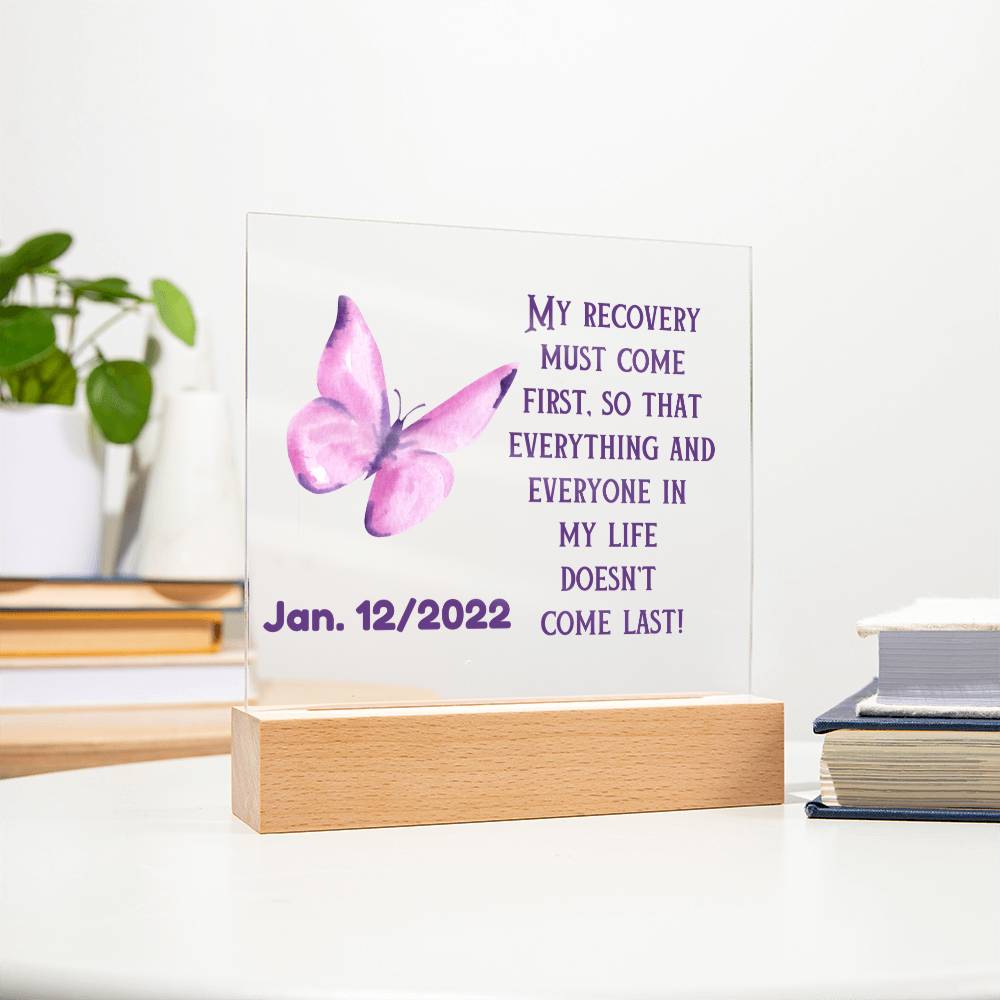 Custom Acrylic Plaque Gift For Those In Recovery - Customizable