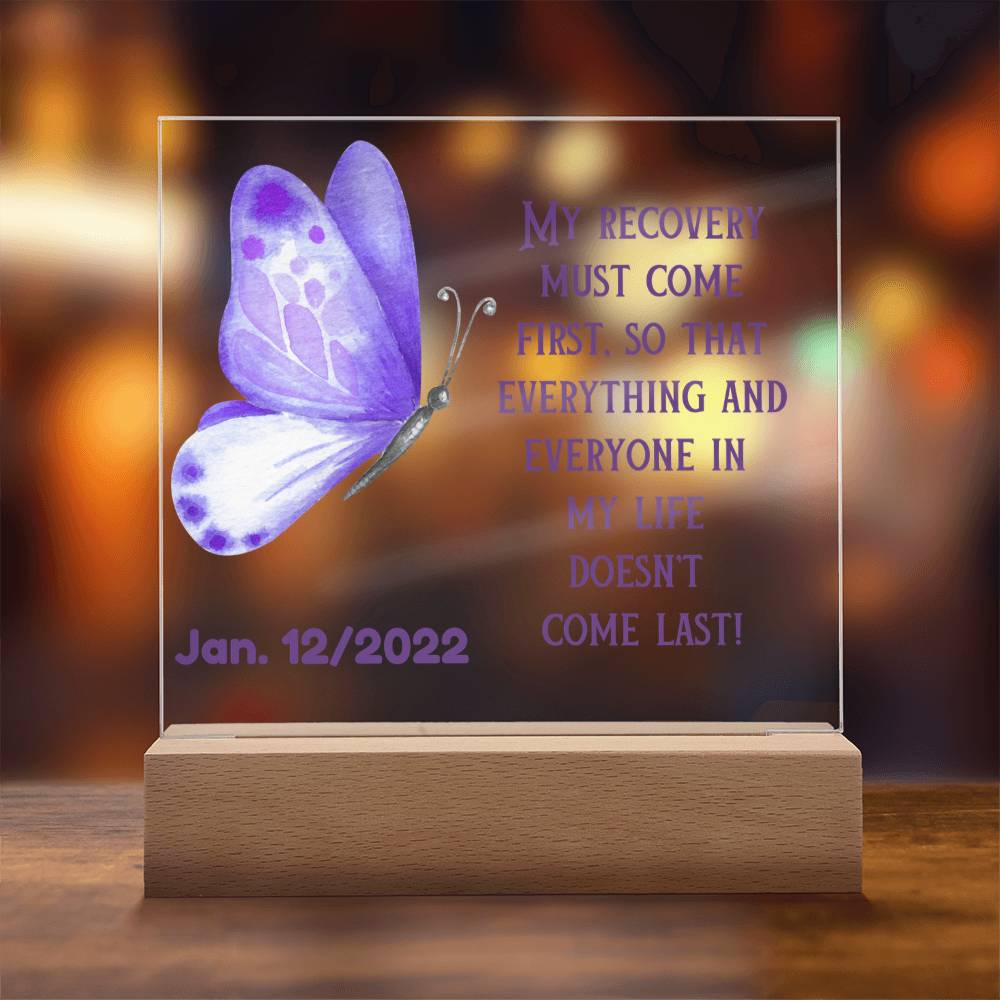 Custom Sobriety Date LED Gift - Personalized And Unique Gift For Someone In Recovery