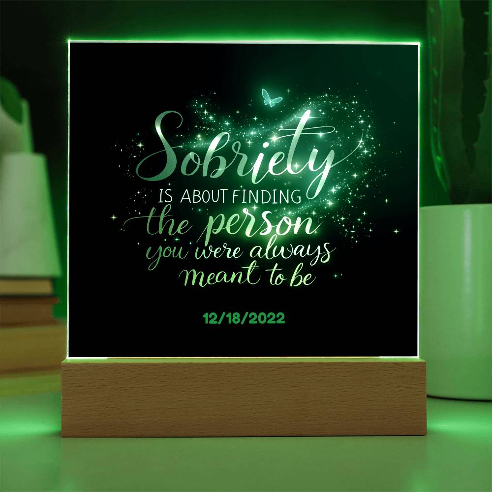 Celebrate Sobriety with a Custom LED Plaque