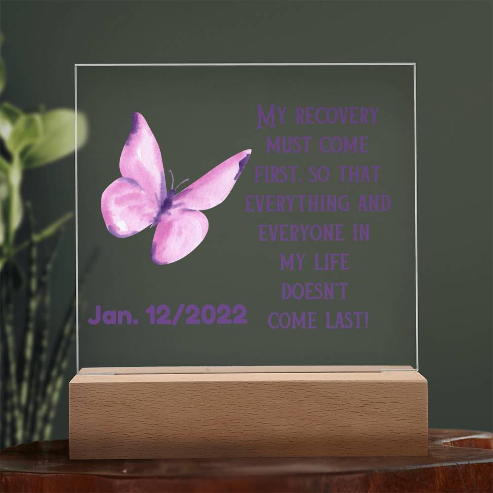 Custom Acrylic Plaque Gift For Those In Recovery - Customizable